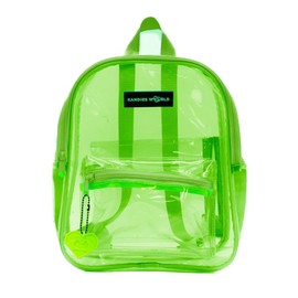 Kandies World Premium Clear Festival Backpack – Stylish Transparent Bag – Stadium Approved – Lightweight & Durable – 12”x10.5” (Green)