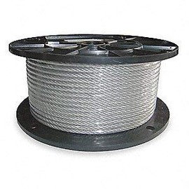Vinyl Coated Wire Rope Aircraft Cable, 3/16-Inch Thru 1/4-Inch 7x19 : 50, 100, 250, 500 & 1,000 ft (100 ft Coil)