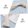 KONTONTY 2Pcs Wood Bead Wreath Boho Bead Garland Cowrie sea