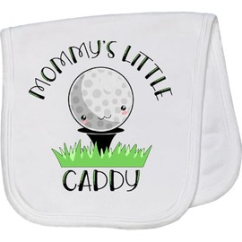 inktastic Mommy's Little Caddy Cute Golf Ball Baby Burp Cloth White 40f62