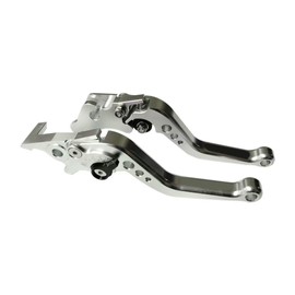 BLUE ELF Silver CNC 6 Position Shorty Brake Clutch Lever for Yamaha YZF R6 2005-2016 05 06 07 08 09 10 11 12 13 14 15 16