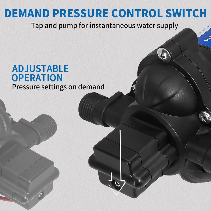 FlowFluid 110V AC Water Pressure Booster Pump for RV,45PSI 4GPM