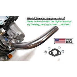 Exhaust Pipe for Predator 212cc, Honda GX160, GX200. Go Kart & mini bikes