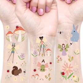 Cheerland 108 Unids Woodland Fairy Tatuajes Temporales Pegatinas Para Niñas Bosque Encantado Fiesta De Cumpleaños Favor Fiesta Decoraciones Niños Jard