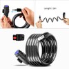Amindz Cable locks, bicycle lock with key, spiral lock bicycle,