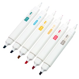 M&G Double Tip Highlighters, Double Fine Chisel Tip Aesthetic Highlighter Soft Highlighter No Bleed Quick Dry for Student School,Notebooks(Rainbow)