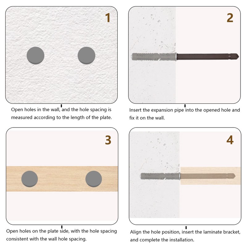 Floating Shelf Brackets, Pack of 10 Concealed Brackets, Shelf Brackets,
