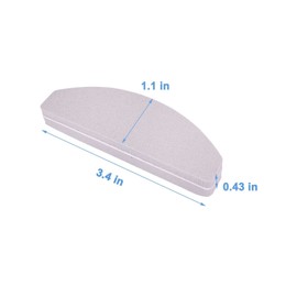 20 PCs Nail Buffers, Double Sided Nail Files Buffer Blocks 100/180 Grit Portable Washable Sanding Buffing File Arc Shape (Grey)