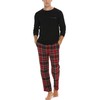 Vlazom Men's Pyjamas Sets Long-Sleeve Pj's Set Soft Loungwear Solid
