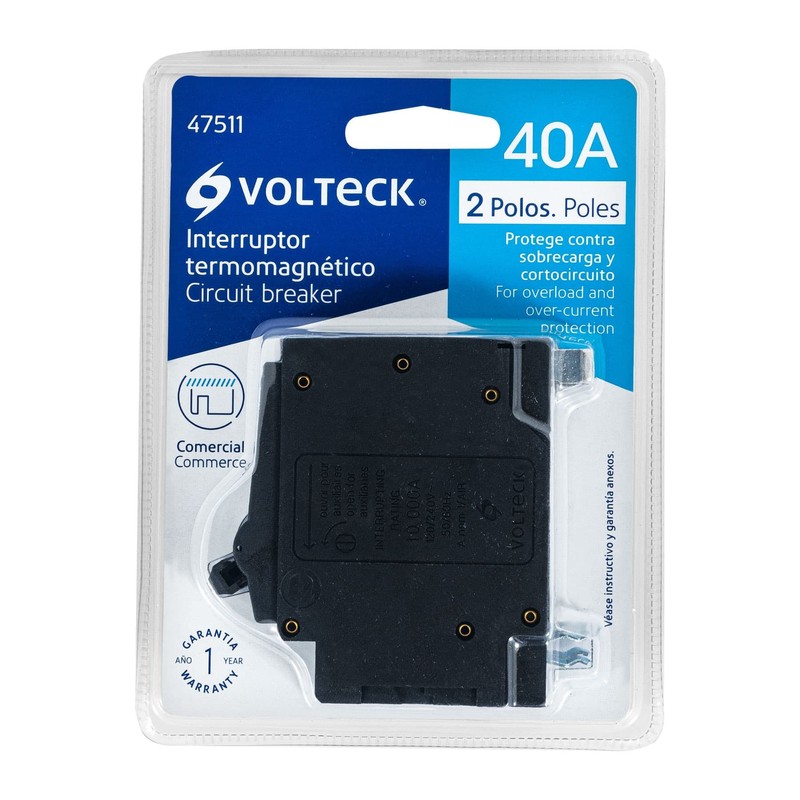 Volteck IT-240, Interruptor termomagnético 2 polos 40 A