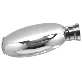 English Pewter Company 4oz Plain Round Liquor Hip Flask [FL241]