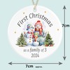 First Christmas as a Family of 3 Ceramic Ornament, Xmas
