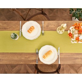 Letjolt Rose Pink Table Runner 72 Inches Long Rustic Table Runner Cotton Runner Plain Table Decor