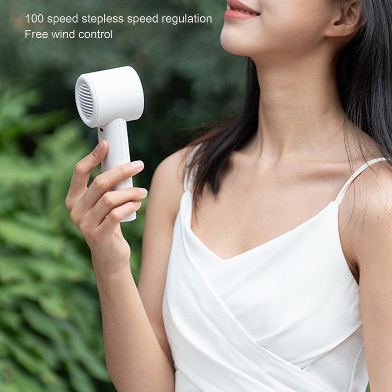 Handheld Fan LED Display Power Adjustable Portable Fan Night Light