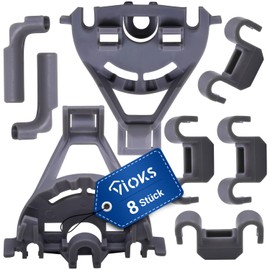 Bearing Set/Clamp Replacement for Bosch Siemens Neff 00428344 428344 for Dishwasher/Dishwasher Mounting Set/Basket Insert/Plate Holder Basket Storage Set for Lower Basket 8 Pieces