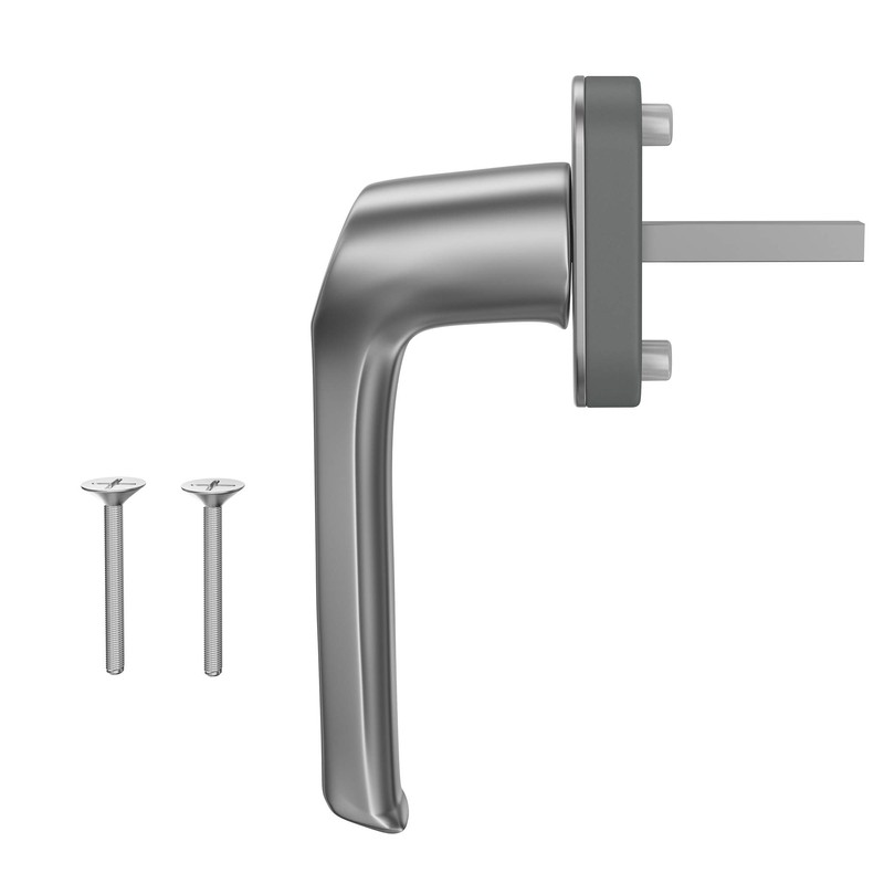 Schüco Window Handle Silver Stainless Steel Look F 9 for