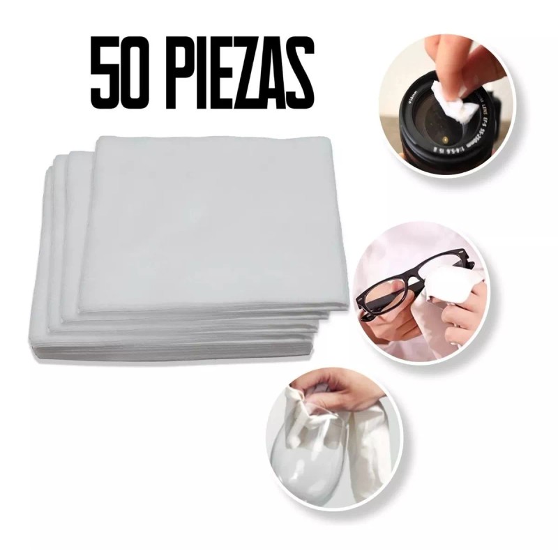 mdj 50 Paños Multiusos Para Gafas, Celulares, Cámaras Etc.
