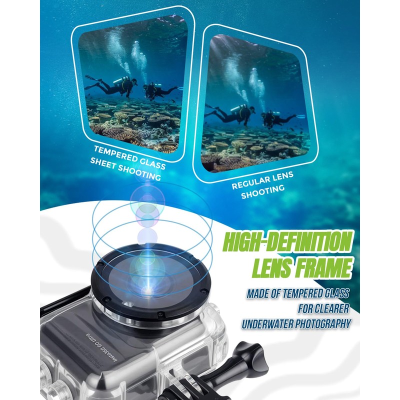 Underwater Housing Case for Insta360 GO Ultra,Deep Dive Case with