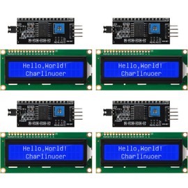 Weewooday Adaptador de Interfaz Serie IIC/I2C/ TWI LCD y módulo LCD retroiluminación Compatible con Arduino R3 MEGA2560 (Azul, LCD 1602 16 x 2)