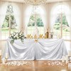 Dominiburl Silver Sequin Tablecloth 90 x 132 inch Rectangular Sparkly