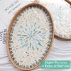 13 Inch Decor Tray for Coffee Table Mother of Pearl