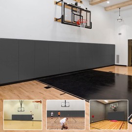 PROGOAL 1 Pack Wall Protection Pad,Sport Wall Padding Gym Basketball-Court Garage Protectors with 2” Thick Foam,Durable High-Cushioning Padding for Wall-Mounted Basketball Hoops(60" L x 20" W,Grey)