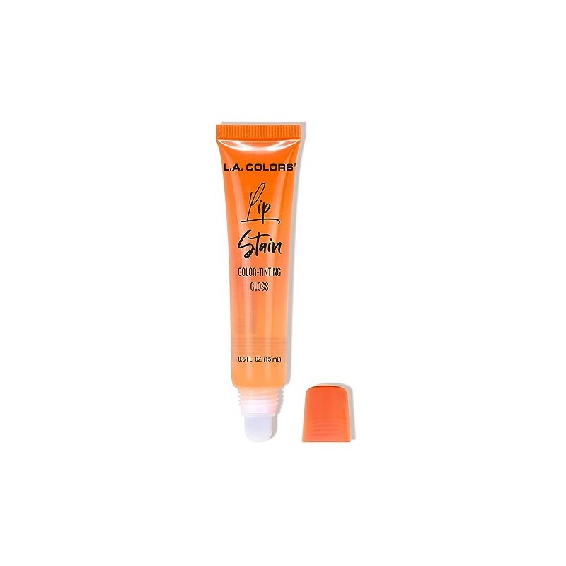 L.A. COLORS Lip Stain Color Tinting Gloss, Posh Peach CLG450