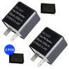 MAEZOE 2-Pack 12V Speed Adjustable 2 Pin LED Electronic Flasher