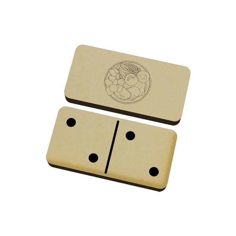 Azeeda 'Roast Dinner Plate' Domino Set & Box (DM00043599)