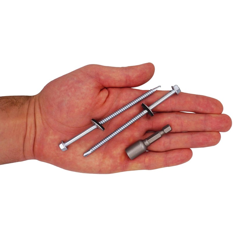 SKIR'CO (20 pcs) Zinc Plated Roofing Screws 5.5 x 105