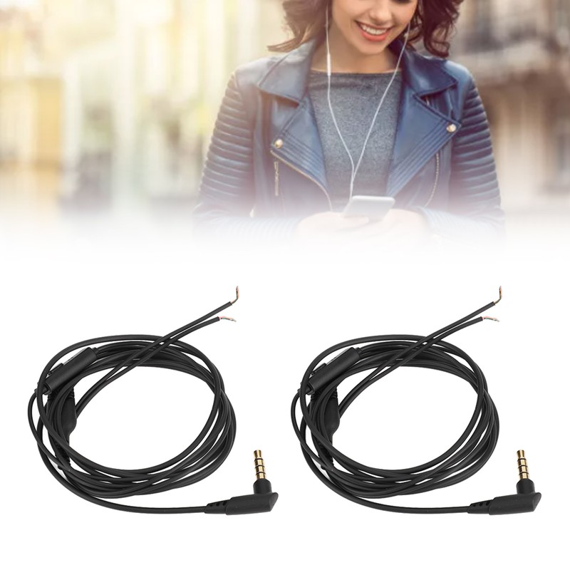 2Pcs Earphone Repair Cable Oxygen Free Copper 3.5mm Lossless 1.2m