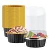 50 Pack Baking Cups with Lids, Aluminum Foil Cupcake Cups