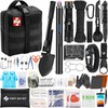 GPUSFAK Emergency Survival Kit, 144pcs Survival Gear with Molle Pouch