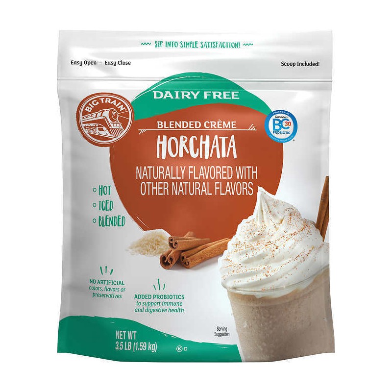 BIG TRAIN DAIRY FREE HORCHATA BLENDED CREME DRINK MIX, 3.5