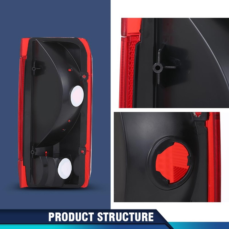 PIT66 Tail Lights Compatible With Ford F150 Bronco 1990-1996 /Fit