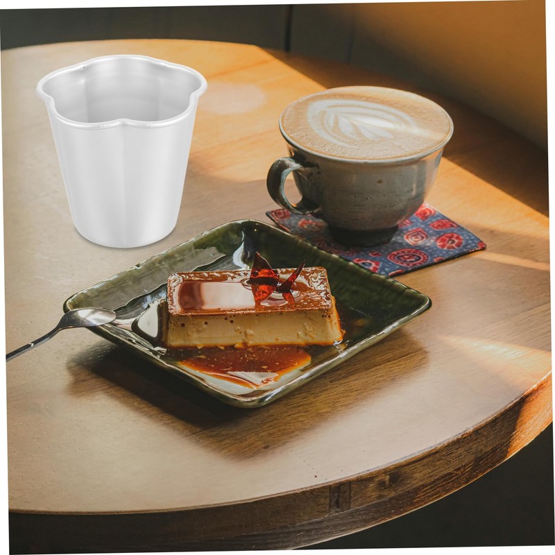 ULTECHNOVO 6pcs Mini Tart Molds Nonstick Aluminum Bakeware Pudding Cups