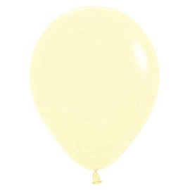 Betallic 11" Pastel Matte Yellow Latex Balloons 100 Count