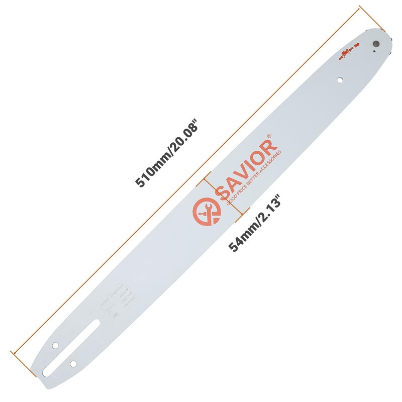 Savior 18 Inch Chainsaw Guide Bar and Chain Combo, 3/8"
