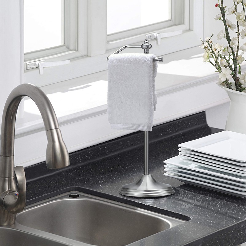 SunnyPoint Heavy Weight Metal Fingertip Towel Holder Stand for Bathroom,
