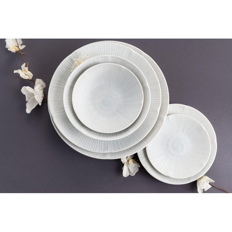 KULINA Tapas Teller ICE WHITE, 16,5 cm, Weiß, minimalistischer Stil,
