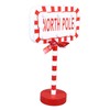 Christmas Stop Here Decor Metal Solid Wood LED Delicate Santa