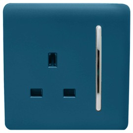 Trendi 1 Gang Artistic Modern Glossy 13 Amp Switched Tactile Plug Socket