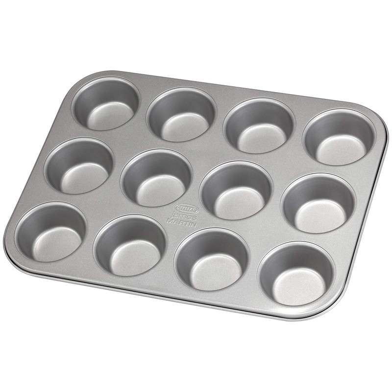 Stellar James Martin SJM57 Non-Stick Cupcake/Muffin Tin with 12 Cups,