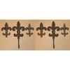 Deluxe Fleur De Lis Bathrobe Hooks (11 1/2") / Emblem