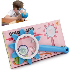 Rongon Kids Magnifying Glasses 10X Children Reading Magnifiers Outdoor Exploration Tools for Kids Childs to Read, Exploring Nature, Inquiring Science