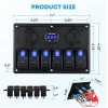 Universal 6 Gang Marine Boat Rocker Switch Panel Waterproof +