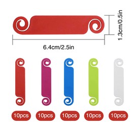 YIXISI Pack of 50 Cable Labels, Waterproof, Durable Cable Marking and Marking of Cables, Reusable, Waterproof Cable Management, 5 Colours