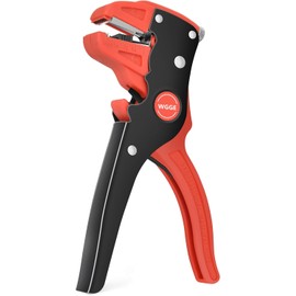 WGGE Pelacables y cortador automático, herramienta pelacables 2 en 1, herramienta ajustable de 10-24 AWG para reparación electrónica y automotriz,