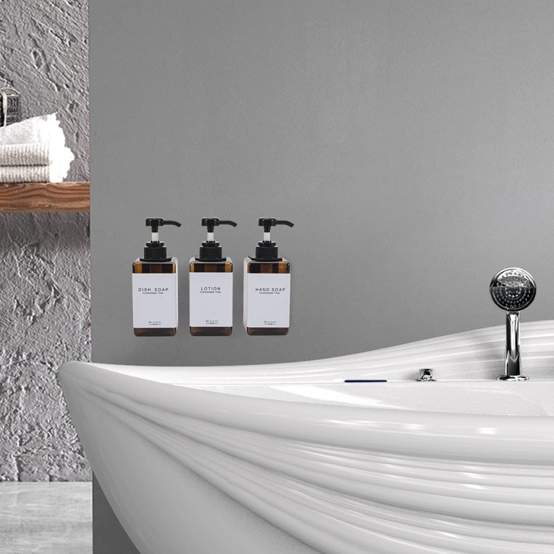 GOYISEE Shampoo and Conditioner Dispenser for Shower Wall 3 Chamber