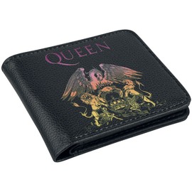 Queen Unisex's Classic Crest Accessory-Travel Wallet, Black, Standard